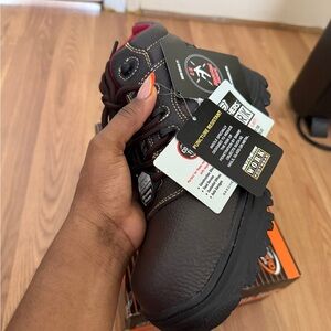 Skechers Dark Brown Steel Toe Boots